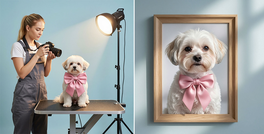 Pet‑фотосессия с печатью фото любимца